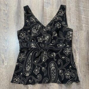 Women's Black and Gold Vest